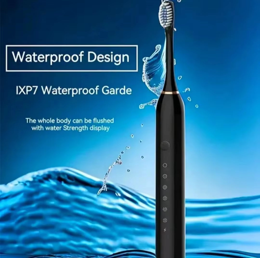 PulseBrush Brosse à dents électrique IPX7 Waterproof 6 modes de nettoyage